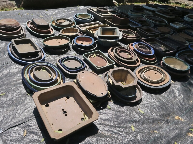 oval pots, square pots, shallow pot, glazed pots, unglazed pots, and more